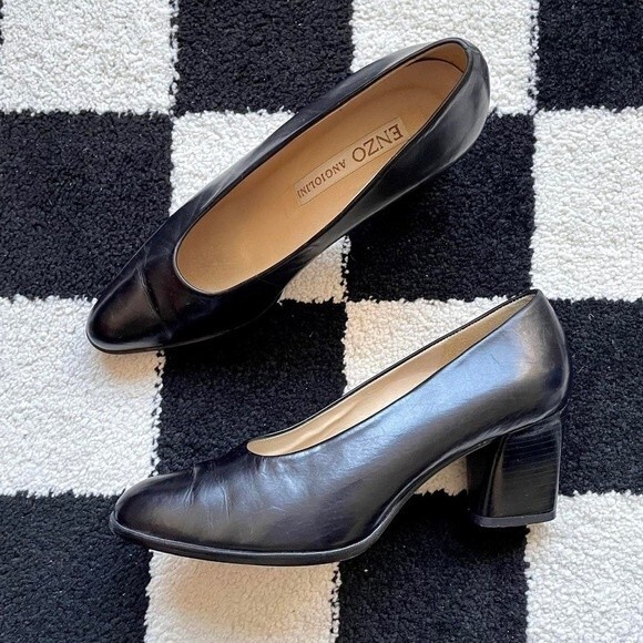 Vintage Enzo Angiolini Leather Heels - Picture 1 of 4